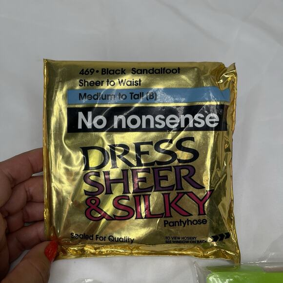 No Nonsense 3 Pantyhose 2 Nude color 1 Black, all Size B. Feminine, work, office - Picture 5 of 8